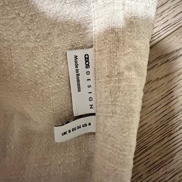 Asos Linen Collared Dress - Picture 2 of 3